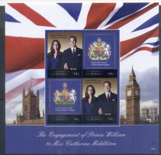 Micronesia-2011 Royal Engagement William & Kate #1025 94c MS