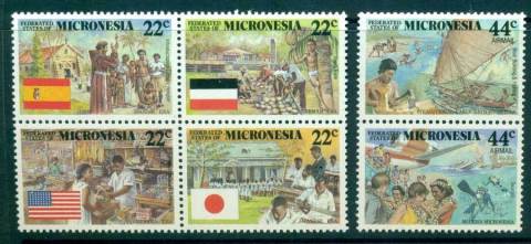 Micronesia-1988-Colonial-Eras-Block-Pair-MUH-lot23333