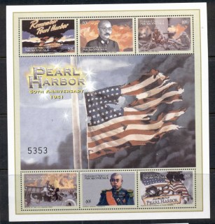 Micronesia-2001-Pearl-Harbour-60th-Anniv-MS-MUH