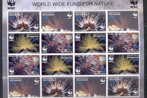 Micronesia-2005 WWF Micronesia Feather Stars IMPERF sheetlet