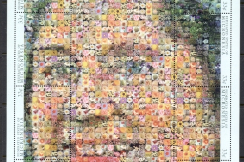 Micronesia-2000 Queen Mother 100th Birthday photomosaic MS