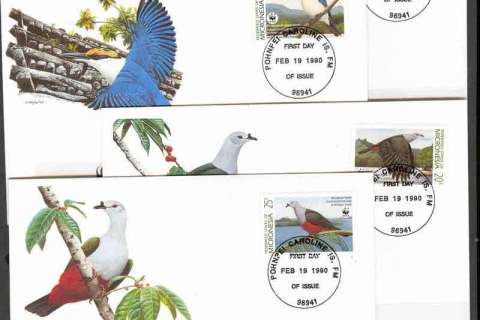 Micronesia-1990 WWF Birds of Micronesia FDC