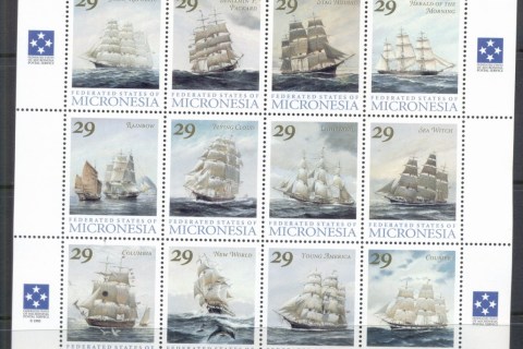 Micronesia-1993-Sailing-Ships-sheetlet-MUH