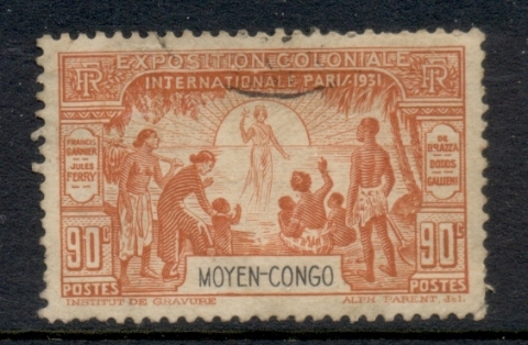 Middle Congo 1931 Colonial Expo 90c