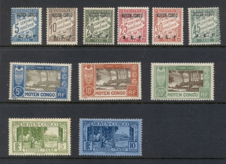 Middle Congo 1928 on Postage Dues Asst