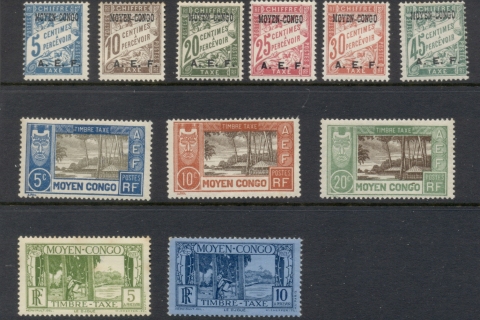 Middle Congo 1928 on Postage Dues Asst