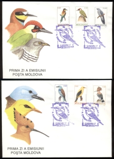 Moldova-1992-Birds-2xFDC