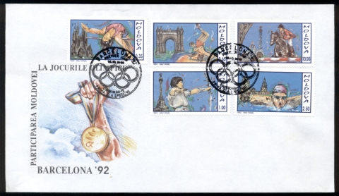 Moldova-1992-Summer-Olympics-Barcelona-FDC