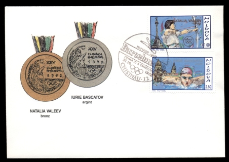 Moldova-1992-Summer-Olympics-Barcelona-Opt-Winners-FDC