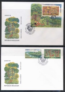 Moldova-1999-Europa-Nature-Parks-MS-2x-FDC