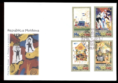 Moldova-2001-Childrens-Art-FDC