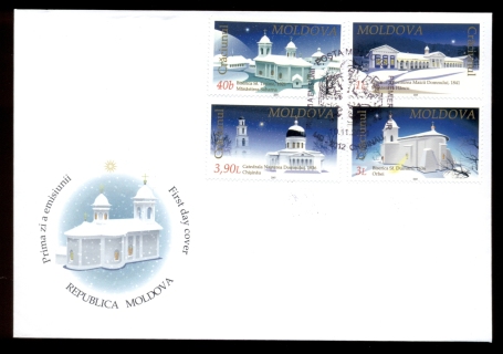 Moldova-2001-Xmas-Churches-FDC