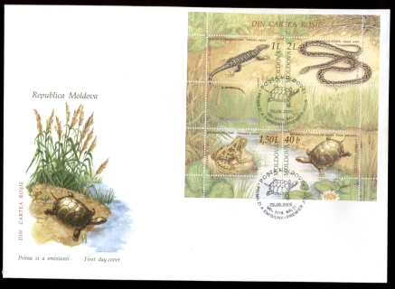 Moldova-2005-Endangered-Reptiles-Amphibians-MS-XLFDC