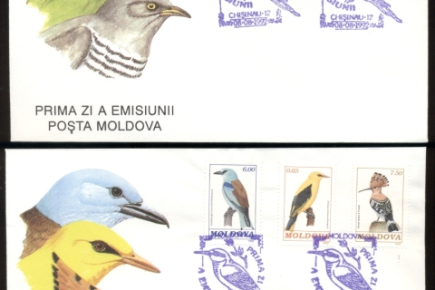 Moldova-1992-Birds-2xFDC