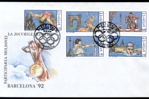 Moldova-1992-Summer-Olympics-Barcelona-FDC