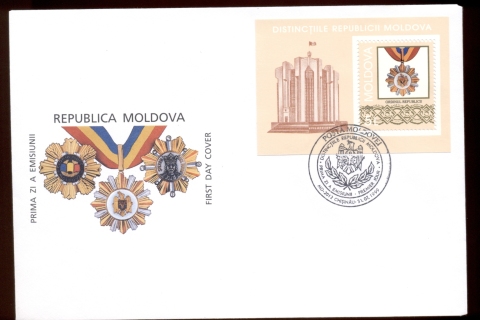 Moldova-1999-Medals-MS-FDC