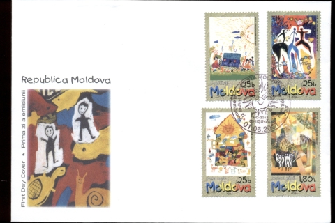 Moldova-2001-Childrens-Art-FDC