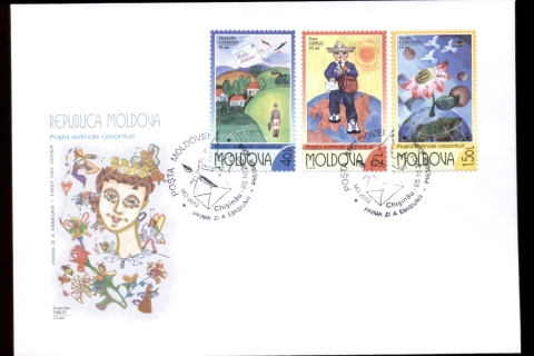 Moldova-2002-Tho-Post-in-Childrens-Art-FDC