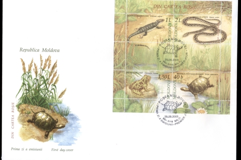 Moldova-2005-Endangered-Reptiles-Amphibians-MS-XLFDC