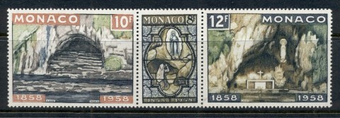 Monaco-1958-Apparition-of-the-Virgin-Mary-at-Lourdes-str3-MUH