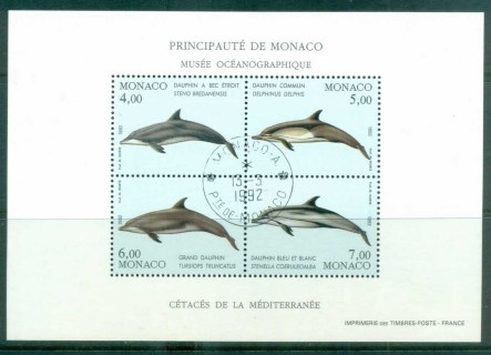 Monaco-1992-Oceanographic-Museum-Dolphins-MS-CTO