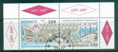 Monaco-1996-Stamp-Currency-Museum-pr-CTO