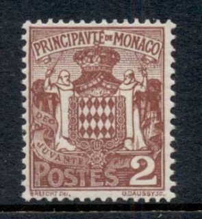 Monaco-1924-33-Coat-of-Arms-2c-MUH