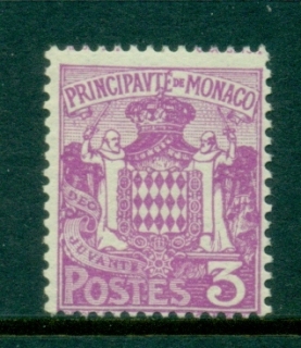 Monaco-1924-Coat-of-Arms-3c-MUH