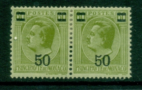 Monaco-1926-31-Surcharge-50c-on-60c-pr-MLH