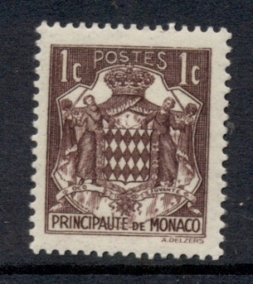 Monaco-1937-43-Coat-of-Arms-1c-MUH