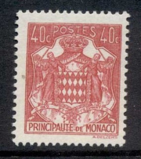 Monaco-1937-43-Coat-of-Arms-40c-MUH