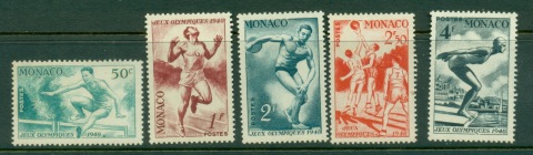 Monaco-1948-Summer-Olympics-Wembly-no-airs-MUH