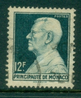 Monaco-1949-Louis-II-12f-Slate-green-FU