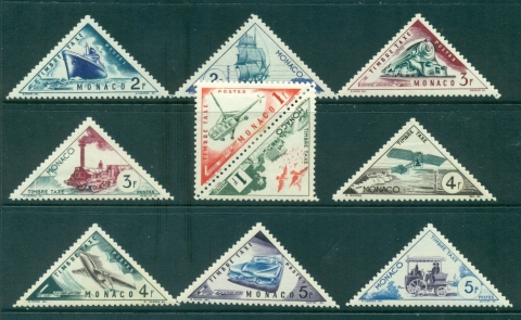 Monaco-1953-Postage-Dues-Asst-some-faults-MLH-lot34753