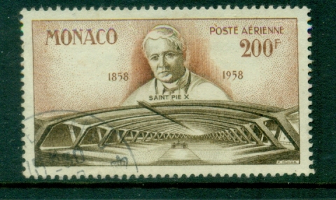 Monaco-1958-Pope-Pius-X-200f-FU