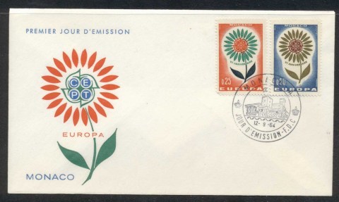 Monaco-1964-Europa-Daisy-of-Petals-FDC