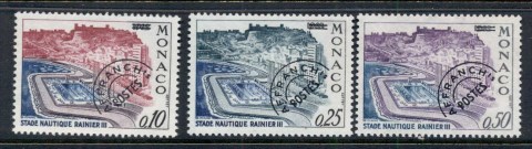 Monaco-1964-Rainier-Stadium-3-4-Precancels-MUH