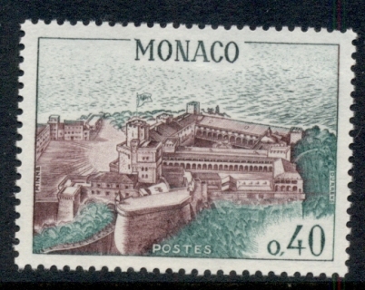 Monaco-1965-Aerial-View-of-Palace-40c-MUH