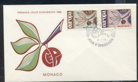 Monaco-1965-Europa-Leaves-Fruit-FDC