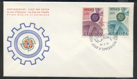 Monaco-1967-Europa-Cogwheels-FDC