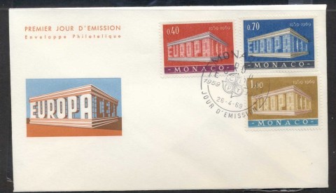 Monaco-1969-Europa-Building-FDC