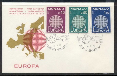 Monaco-1970-Europa-Woven-Threads-FDC