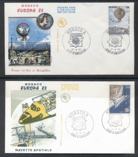 Monaco-1983-Europa-Human-Genius-2x-FDC