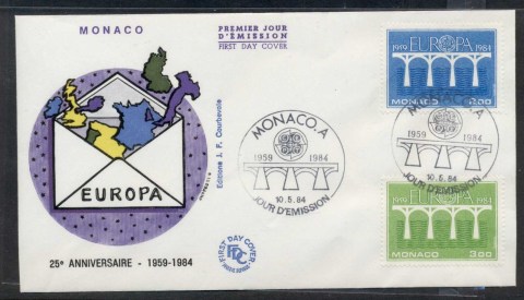 Monaco-1984-Europa-Bridge-FDC