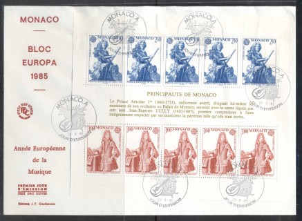 Monaco-1985-Europa-Music-Year-XLMS-FDC