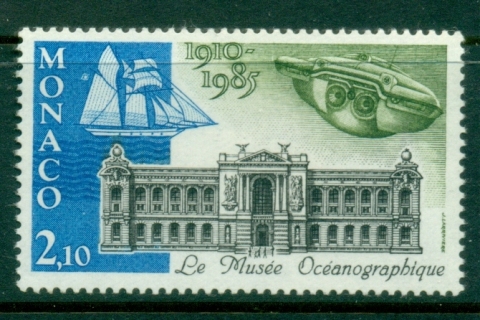 Monaco-1985-National-Oceanographic-Museum-75th-Anniversary-MUH