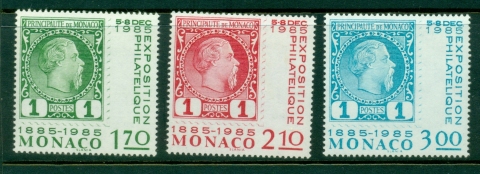 Monaco-1985-Stamp-centenary-MUH