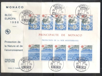 Monaco-1986-Europa-Environment-XLMS-FDC