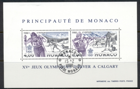 Monaco-1988-Winter-Olympics-Calgary-MS-CTO