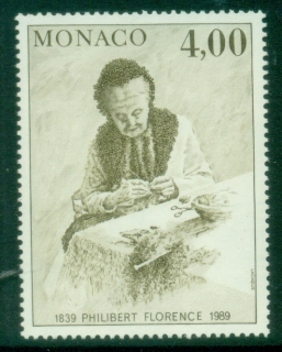 Monaco-1989-The-150th-Anniversary-of-the-birth-of-Philibert-Florence-MUH